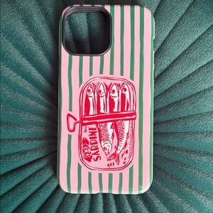 Striped Green, Red & Pink Sardine Phone Case for iPhone 13 Pro Max